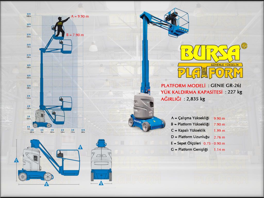 D�KEY PLATFORM - 10 Metre Dikey Platform